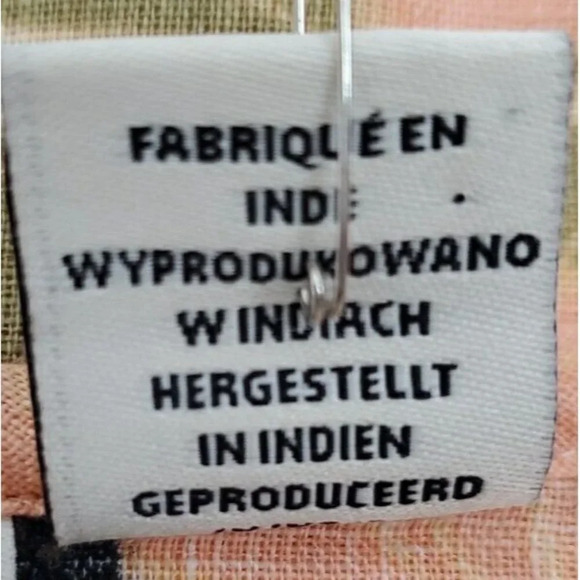 Rachel Zoe Size 1X 100% Linen Tropical Floral Print Short Sleeve Woven Top  NWT - Picture 8 of 9